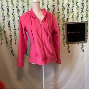 Size S Pink Fleece Hooded Jacket A2